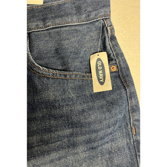 Old Navy High Rise Raw Hem Denim Shorts Medium Wash Blue Plus Size 18 New - Picture 8 of 15